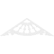 Ekena Millwork Pitch Wagon Wheel Architectural Grade PVC Gable Pediment, 60"W x 20"H x 1"P (8/12) GPP060X020X100WAG - alternate 4